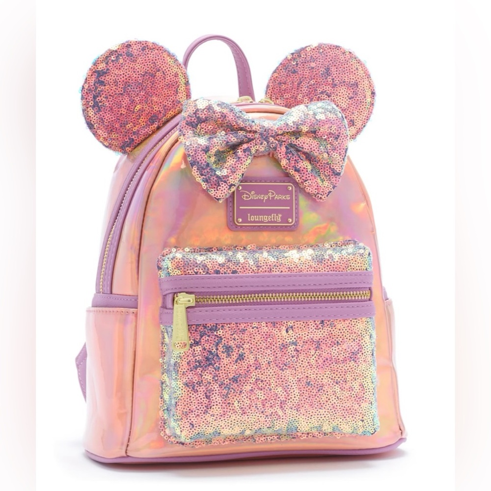 Authentic Disney Loungefly LIMITED 50th Anniversary Eridescent Mini Backpack